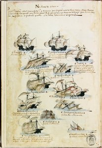1500 yılında Pedro Álvares Cabral filosu. Livro das Armadas