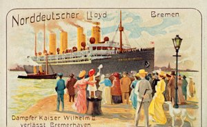 Dev SS Kaiser Wilhelm II, Bremerhaven, Almanya, 1905