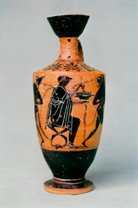 Sihirbaz Circe, siyah figürlerle seramik bir vazoda temsil edildi. Antik Yunanistan 5 - MÖ 4. yy. by Unbekannt