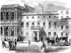 Savaş bölümünün yeni ofisi, Buckingham House, Pall Mall, Londra, 1855 by Unbekannt
