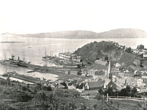 Kasaba ve liman, Port Chalmers, Yeni Zelanda, 1895. by Unbekannt