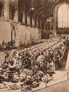 R101 zeplin felaketinin kurbanları, Westminster Hall, Londra, 1930 1935 by Unbekannt