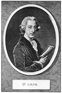 Thomas Augustine Arne 1710-1778, İngiliz besteci by Unbekannt