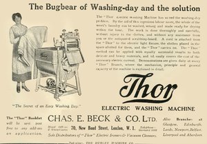 Thor: Elektrikli Çamaşır Makinesi - Chas E. Beck & Co. Ltd, 1920. by Unbekannt