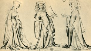 Üç genç kadın, c1400, 1943. by Unbekannt