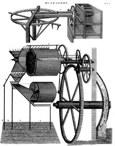 Harman makinesi Andrew Meikle, İskoç mucit ve değirmenci, 1811 by Unbekannt