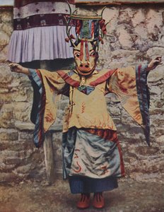 Tibet lama şeytan dansı için giyinmiş, c1935 by Unbekannt