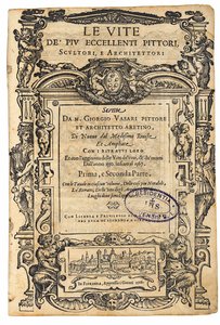 Başlık sayfası: Giorgio Vasari, En Mükemmel İtalyan Ressamların, Heykeltıraşların Yaşamları, 1568. by Unbekannt