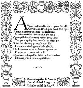 Regiomontanus tarafından kaleme alınan Kalendarium
