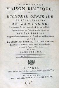 The New Rustic House veya General Economy, 1775