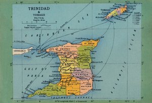 Trinidad ve Tobago Haritası, 1940