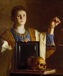 Dünyanın Kibirlerine Bir Ayna Sunan Gerçek, c1620-1630 by Unbekannt