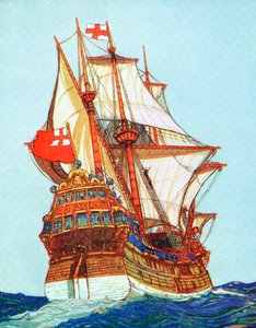 Özel kişiler ve kaşifler tarafından kullanılan tipte Tudor gemisi, 15.-16. yüzyıl by Unbekannt