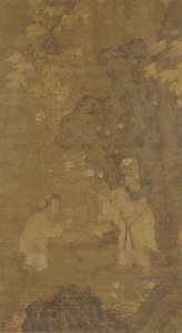 Bir aslan kuklasıyla oynayan iki çocuk, Ming hanedanı, 15.-16. yüzyıl. by Unbekannt