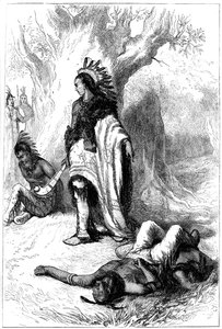Uncas ve Miantonomoh, 1643 c1880 by Unbekannt