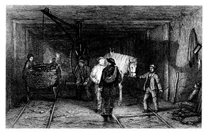 Bir kömür madenindeki yeraltı sahnesi, 1860 by Unbekannt