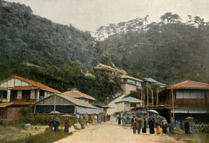 Rue A Nunobiki, P-res de Kobe, A alt d üyesi Nunobiki, Nea r Kobe, 1900. by Unbekannt