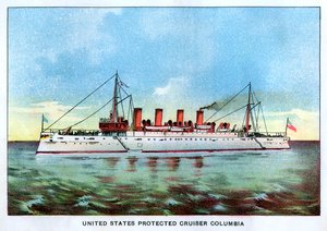 Amerika Birleşik Devletleri Korumalı Columbia Kruvazörü, c1890s by Unbekannt