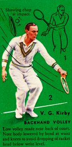 V. G. Kirby - Backhand Volley, c1935. by Unbekannt
