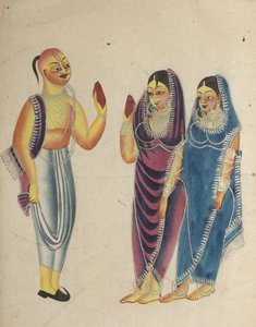 İki Kadınla Vaishnava Adanmış, 1800