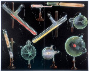 Farklı şekillerdeki vakum tüplerinde flüoresans saçan çeşitli maddeler, 1903 by Unbekannt