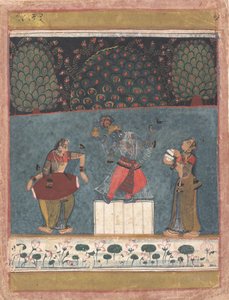 Vasant Ragini: Bir ragamala serisinden Folio, Garland of Musical Modes, yaklaşık. 1630-40. by Unbekannt