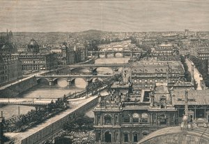 Yedi Köprüyü Gösteren Paris Manzarası, 1882 by Unbekannt