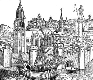 Müstahkem şehir manzarası, 1493 by Unbekannt