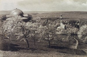 Goetheanum ve Isıtma Evinin Görünümü, Dornach, İsviçre, 1914-1916 by Unbekannt