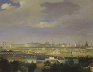 19. yüzyılın ortalarında Bolotnaya Marsh meydanından Moskova Kremlin
