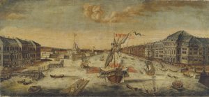 Neva Nehri kıyılarının görünümü, 1753 by Unbekannt