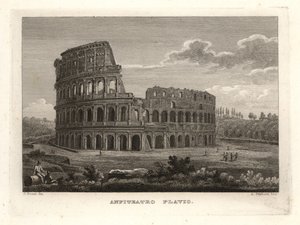 Flavian Amfitiyatrosu kalıntılarının görünümü, Anfiteatro Flavio, Roma by Unbekannt