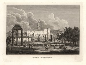 Roma Forumu, Foro Romano kalıntılarının görünümü by Unbekannt