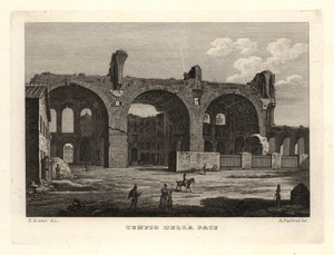 Barış Tapınağı veya Vespasian Forumu kalıntılarının görünümü, Tempio della Pace, Roma by Unbekannt