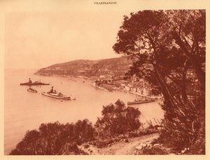 Kasabanın görünümü ve Roadstead, Villefranche, 1930. by Unbekannt