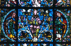 Bakire ve Peygamberler, vitray, Chartres Katedrali, Fransa, 1194-1260 by Unbekannt