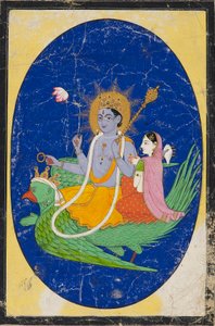 Vishnu ve eşi Garuda