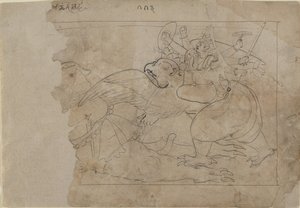Vishnu, Garuda'nın Bir İblisi Öldürmesi üzerine, 18. yüzyılın ortalarında. by Unbekannt