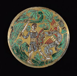 Bir Ejderhayla Savaşan Savaşçı, c. 1170-1180. by Unbekannt