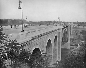 Washington Köprüsü, Harlem Nehri, New York, c1897. by Unbekannt