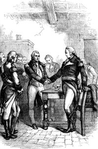 Washington eski yoldaşlarından ayrılıyor, 1783 c1880 by Unbekannt