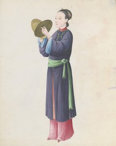 Bo tongbo çalan müzisyenin suluboyası, 18. yüzyılın sonlarında. by Unbekannt
