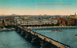 Waterloo Köprüsü ve Somerset House, Londra, c1910. by Unbekannt
