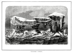 Dalga aşınmış buzdağları, 1877 by Unbekannt