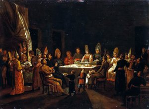 Tüccar Evinde Düğün, 19. yüzyılın ilk çeyreği. by Unbekannt
