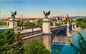 Wettstein Köprüsü, Basel, İsviçre, c1936 by Unbekannt