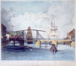 Whitby limanı, Yorkshire, Esk nehrinin ağzında, c1833 by Unbekannt