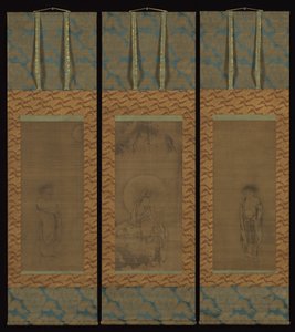 Beyaz Cüppeli Guanyin, Hanshan ve Shide ile, 14. yüzyıl. by Unbekannt
