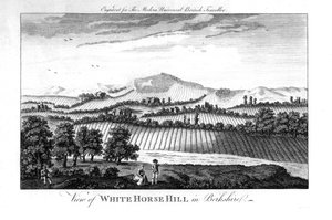 White Horse Hill, Berkshire, 18. yüzyılın sonlarında by Unbekannt