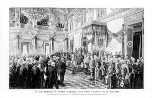 Wilhelm II ve bakanlar Reichstag